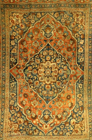 Fine antique 1880 Hadji Jalili Bidjar, nicely worn, even wear, brushed not washed, 175 x 128 Cm.                