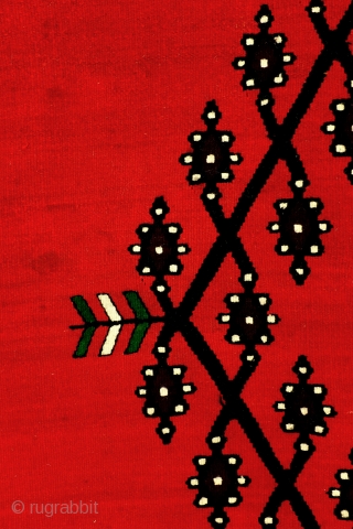 Great 'Sarkoy' kilim. Bulgarian, early 20th century, 30ies. 
Clean no staines in perfect condition. 280 x 194 Cm. .3 feet x 6.5 feet. 
These big area kilims are always thick and thight  ...