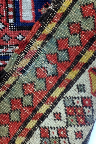 1890 Kazak Shirvan area, Prayer rug. 85 x 115 Cm. 
Lovely worn in worship.                   