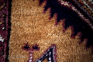 Sarab, North Iran. Close to Karabach, Caucasian area. 
Kurds made these runners. 
Camel wool, undyed, 100% natural. 
Great natural colors like pistache. 
All borders are good and original. Headings too. 
1930's. 
size  ...