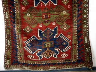 KAZAK, Lori Pampak, dated 1917. Signed MUSTAFA. 
High pile, thick, great wool.
Original sides and headings. 
148 x 290 Cm's. 5 feet x 9 feet 8 inch. 

      