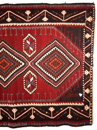 Kilim, 360 x 200 Cm. Karabach, dated 1912. 
Armenian caracters. see detail photo - it says something like 5 Februari than 1912 and after the date two caracters, and a hole behind  ...