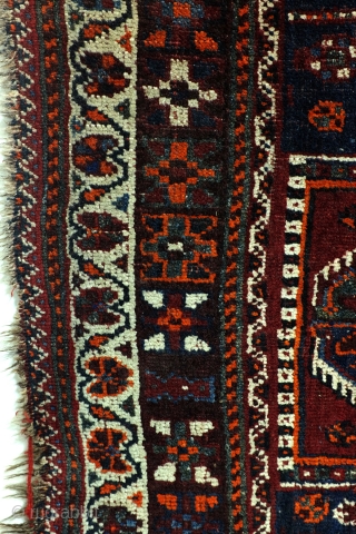 Qashqai, Kashkouli, 222 x 150 Cm. 7.4 feet x 5 feet. 40-ies. 
Mid size nomadic rug. Very good condition.              