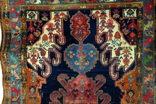 Hamadan area, early 20th century, 268 x 130 Cm. 
The design comes from the Caucasus, Gymil of Kabala. 

This rug became so special, in my eyes, because of the traces of age.  ...