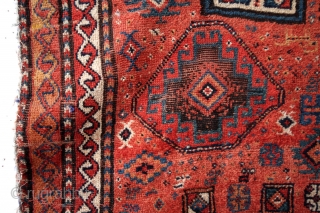 Kurdish, Quchan, North-East Iran near Meshed. 
Collectors piece. 1870 -1880. 
In fair condition - great natural colors. 
297 x 150 Cms.            