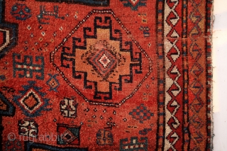 Kurdish, Quchan, North-East Iran near Meshed. 
Collectors piece. 1870 -1880. 
In fair condition - great natural colors. 
297 x 150 Cms.            