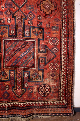 Kurdish, Quchan, North-East Iran near Meshed. 
Collectors piece. 1870 -1880. 
In fair condition - great natural colors. 
297 x 150 Cms.            