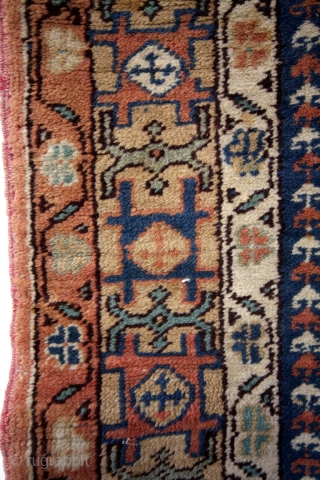Kazak, Caucasus, Fachralo, double prayer rug, 1930's. 
Tight knotted, nice soft pastel colors, camel, salmon and pistache. 
170 x 116 Cms.            