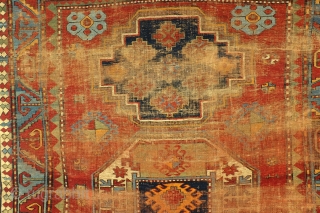 Kazak, Lori Pampak, Armenian, 1880's, beautifully aged and worn, 223 x 167 Cm. 
Time adds a fine details. 
              