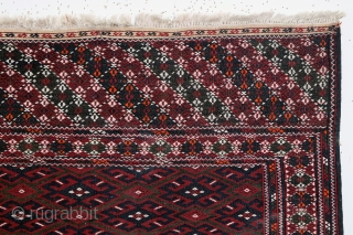 Turkmen Yomuth soumack.
418 x 220 Cm's. 14 feet x 7 ft 4 inch. 
Mint condition. 
Mid 20th century.               