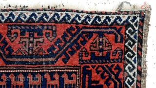 Belouch prayer rug area Turbat. late 19th century. 
as is. ask for more pix. 
155 x 102 Cm. 
              