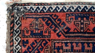 Belouch prayer rug area Turbat. late 19th century. 
as is. ask for more pix. 
155 x 102 Cm. 
              