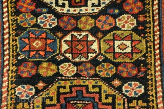 Antique rug Ganja, or Moghan, Shirvan area Caucasus. 
wool on wool. AS IS. as found, with old repairs, patine, fair and nice pile. 
Full of Memling guls, animals and stars. 
Natural colors  ...