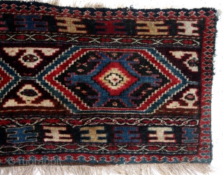 50 x 107 Cm. 
knotted Mafrash panel, Shahsevan. Coucasus, Karabach area, ARMENIA!
Natural colors, great condition, beautiful wool. 
               