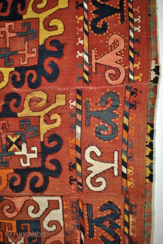 Large Uzbekistan tribal Suzani-Kilim, Kilim with embroidery. 
In good condition. 
Size: 365 x 155 Cm. 12 feet x 5 feet. 
            