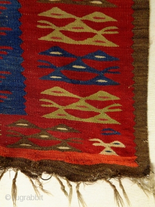 Sarkoy kilim.
Balkan, probably Bulgaria. 
200 x 100 Cm. 
1870 - 1885 
                     