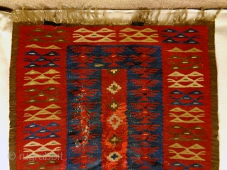 Sarkoy kilim.
Balkan, probably Bulgaria. 
200 x 100 Cm. 
1870 - 1885 
                     
