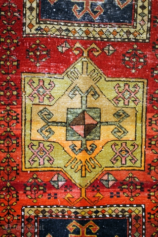 Old/antique Prayer rug. Ca. 1920-1930
Outstanding and remarkable design of a double prayer rug. 
210 x 105 Cm. 7 ft. x 3.4 ft.

Fachralo, Caucasus, Armenian. 

        