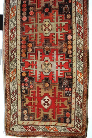 Antique Kazak, Leshki Star, Shirvan area. 
Dated 1332=1914. 
218 x 105 Cm. 7.2 ft. x 3.5 ft.                