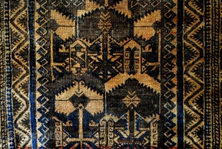 Old Beloudj prayer rug. 
19th century. 
wool on wool. 
90 x 135 Cm. SOLD                   