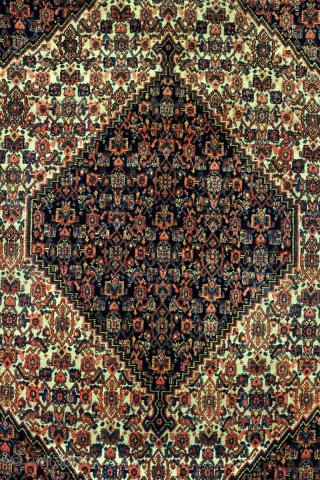 Senneh, Bidjar. 
Wool on cotton. 
198 x 132 Cm 
Fine rug. 

Senneh was the name of a little town now called Sanandaj. 
Because of the good name for carpets these rugs are  ...