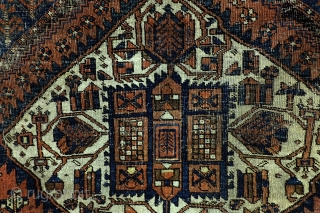 Afshar nomads, 20th. century  rug. 
184 160 Cm.  6.1 ft. x 5.3 ft. 
Worn, shabby chique, AS IS, 120 years old, no need to repair, great as an object of  ...