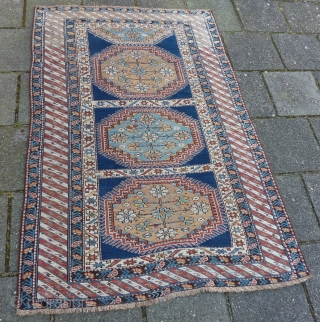 Caucasian Kuba, 151 x 100 cm., ca. 1900. Selvedges cut and renewed.                     