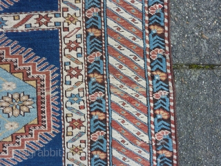 Caucasian Kuba, 151 x 100 cm., ca. 1900. Selvedges cut and renewed.                     