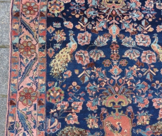Bakhtiar rug in full pile condition, 188 x 140 cm. Fine weave and meaty. One patch at a side ( see pict. of the backside ). All natural dyes. Clean and ready  ...