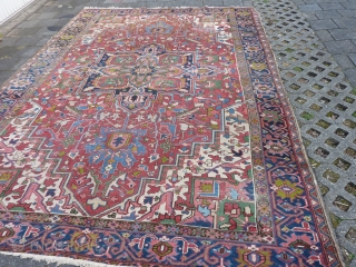 Heriz rug 375  x 275 cm., 12'4" x 9' ,ca. 1900.                     