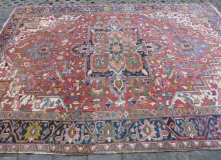 Heriz rug 375  x 275 cm., 12'4" x 9' ,ca. 1900.                     