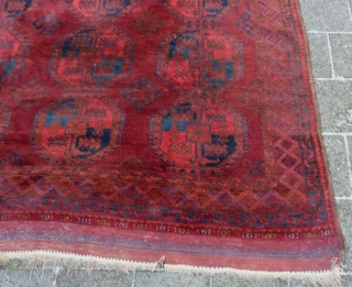 Ersari afghan main rug,ca. 1930, 320  x 220 cm., 10'6" x 7'3". With good pile and in very good condition and with original kilim endings and selvedges. One kilim ending with  ...