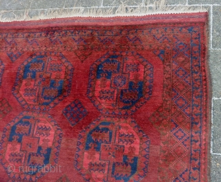 Ersari afghan main rug,ca. 1930, 320  x 220 cm., 10'6" x 7'3". With good pile and in very good condition and with original kilim endings and selvedges. One kilim ending with  ...