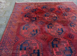 Ersari afghan main rug,ca. 1930, 320  x 220 cm., 10'6" x 7'3". With good pile and in very good condition and with original kilim endings and selvedges. One kilim ending with  ...