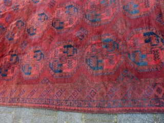 Ersari afghan main rug,ca. 1930, 320  x 220 cm., 10'6" x 7'3". With good pile and in very good condition and with original kilim endings and selvedges. One kilim ending with  ...