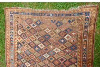 Kurdish Sauj Bulagh, 19th c., 9'3" x 4'2", 280 x 127 cm., with wear and low pile at one end, not washed yet, Sold, ty.        