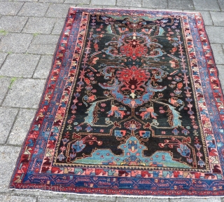 Bold and graphic Kurdish rug, 204 x 144 cm., 6' 8" x 4' 9", in Bidjar style, early 20th. c. In perfect condition, with meaty pile all over. Without any wear and  ...