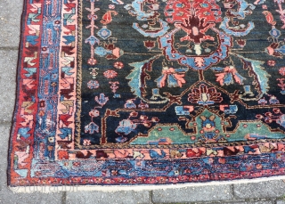 Bold and graphic Kurdish rug, 204 x 144 cm., 6' 8" x 4' 9", in Bidjar style, early 20th. c. In perfect condition, with meaty pile all over. Without any wear and  ...