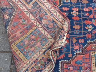 Finely knotted Malayer rug, 212  x 152 cm., 7' x 5', ca. 1900. Thin and floppy handle, with all well saturated natural dyes. Good pile in general, endings secured. A very  ...