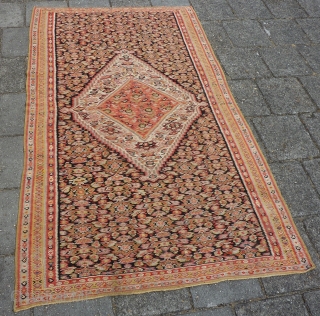 Antique Senneh Kilim, 192 x 118 cm., 6' 3" x 3' 10".                     