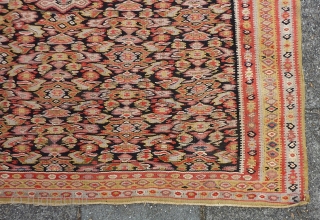 Antique Senneh Kilim, 192 x 118 cm., 6' 3" x 3' 10".                     