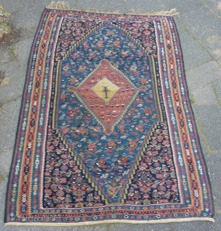 Antique Senneh Kilim 149 x 105 cm., 4' 10" x 3' 5"                     