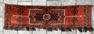 Big seize Ersari torba/decorative panel, 46 x 177 cm. Excellent condition, with all over full, soft pile and no repairs done to it. One dye, the orangish red, slightly tip faded. Washed ...