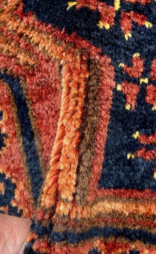 Big seize Ersari torba/decorative panel, 46 x 177 cm. Excellent condition, with all over full, soft pile and no repairs done to it. One dye, the orangish red, slightly tip faded. Washed ...