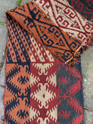 Antique Uzbek tent band fragment, 166 x 37 cm.
robvanwieringen@telfort.nl                        