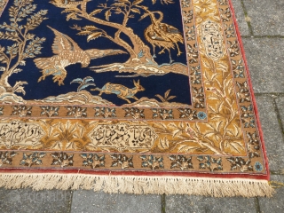 Kashan prayer, wool and silk pile, 206 x 143 ( 6'9"x 4'8"), ca. 1930's. Mint condition without any wear, apparently always used as a wall hanging.       