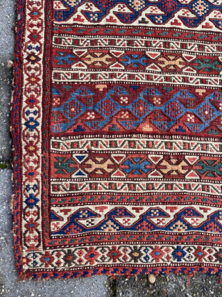 Antique Shahsavan sumakh Bag front, 64 x 56 cm., ca.1900, all natural dyes, good condition without repairs.                