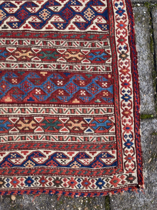 Antique Shahsavan sumakh Bag front, 64 x 56 cm., ca.1900, all natural dyes, good condition without repairs.                
