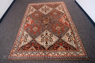 Qashqai rug 5'3" x 8'6" with wonderful color and a spectacular drawing.  19th century - excellent condition.               