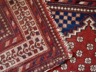 Handsome antique Afshar from the late 19th c. that doubles as a chess board.  Anyone for a game of checkers?  Complete with kilim ends and in good original condition.   ...